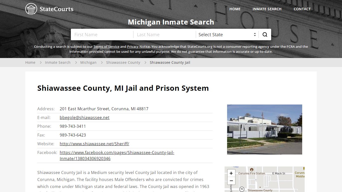 Shiawassee County Jail Inmate Records Search, Michigan ...