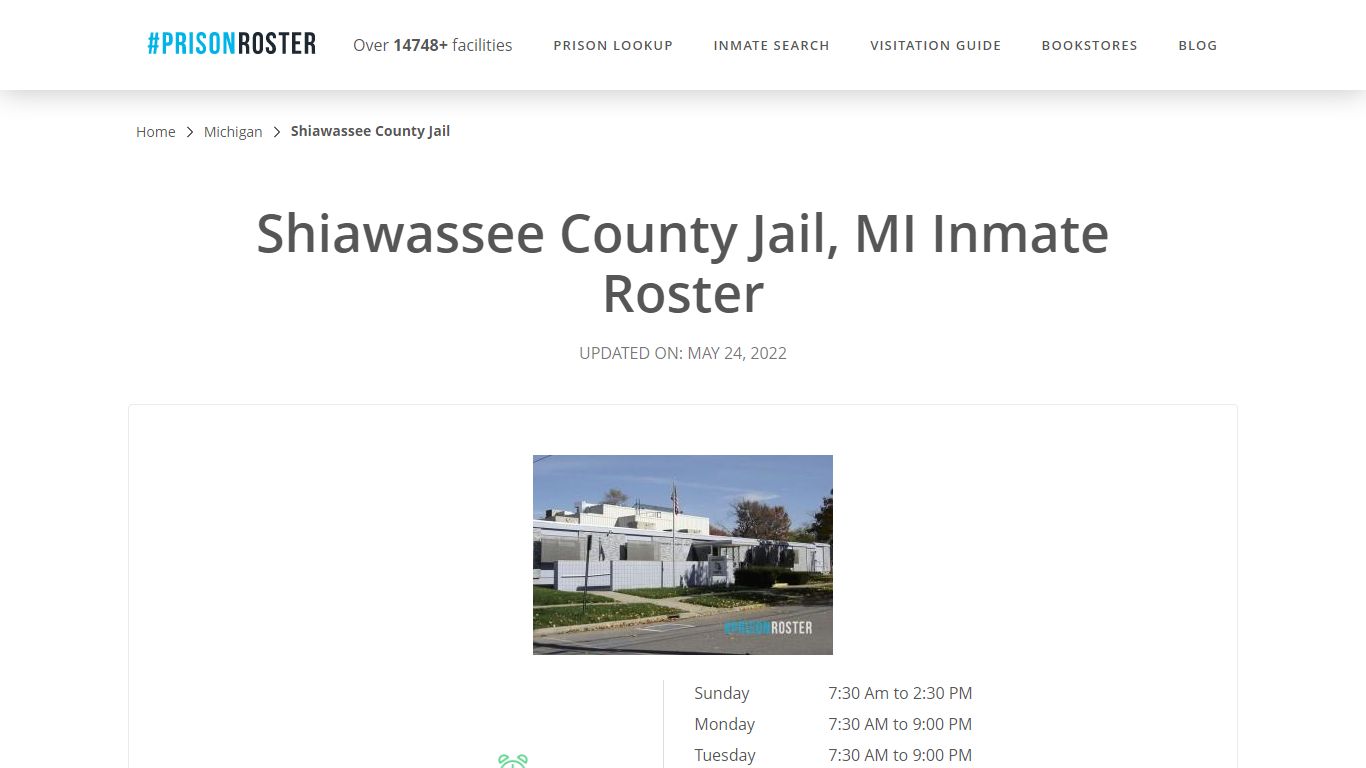 Shiawassee County Jail, MI Inmate Roster